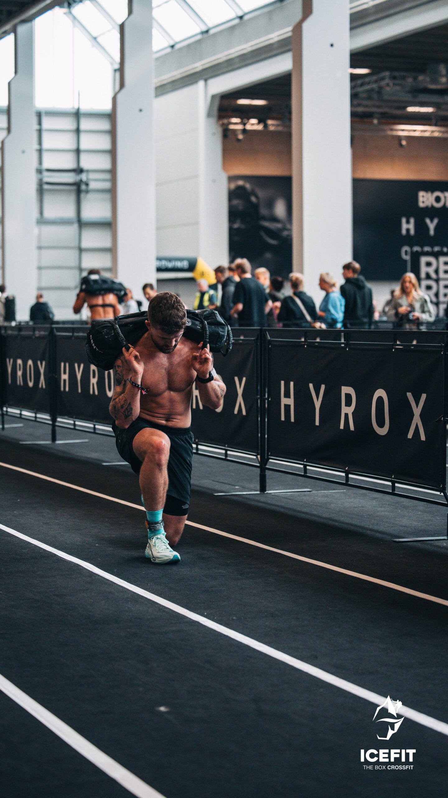 Hyrox atlet i Aarhus laver lunges